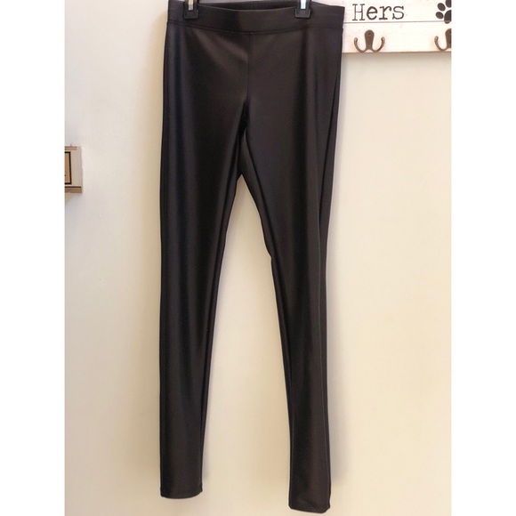 Black Leather Leggings - Picture 1 of 3